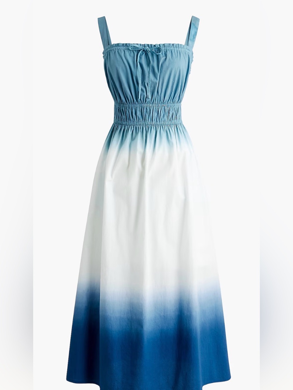 J. Crew Light Blue Elastic-Waist Dress